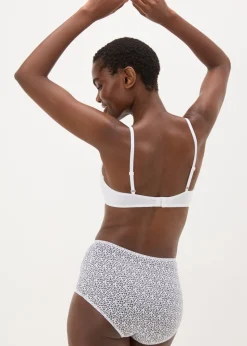 4 Pack Black Floral Full Knickers