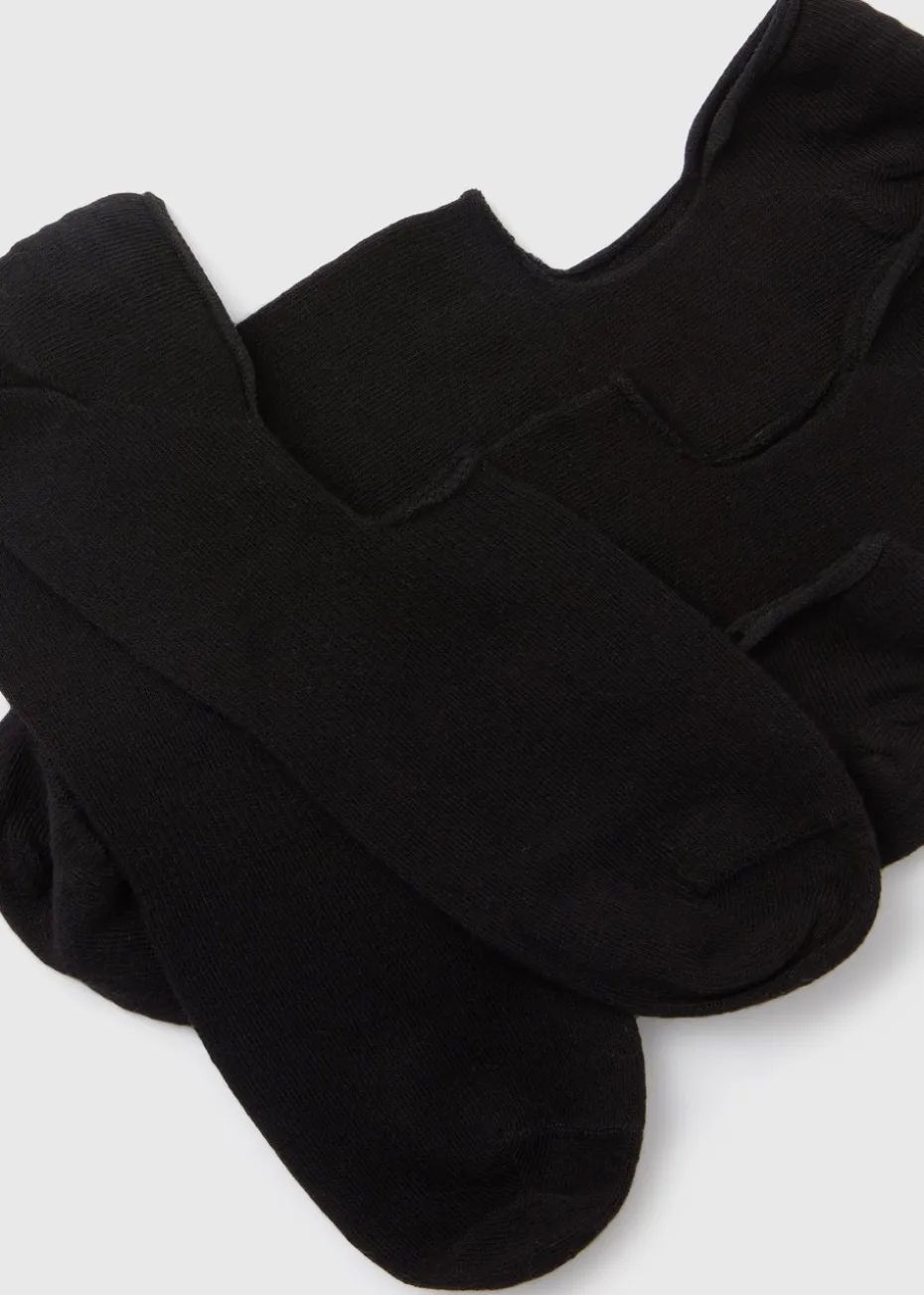 5 Pack Black Invisible Socks