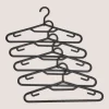 10 Pack Black Plastic Hangers