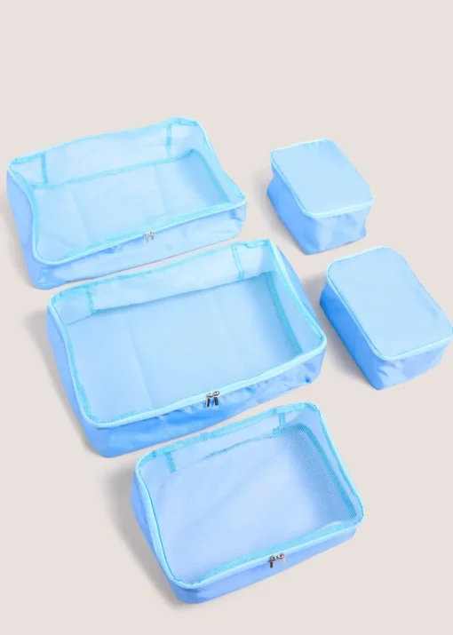 5 Pack Blue Packing Cubes