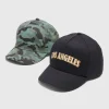 2 Pack Boys Khaki Camo Print Caps