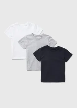 3 Pack Boys Monochrome T-Shirts (1-7yrs)