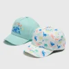 2 Pack Boys Multicolour Dino Cap (3-10yrs)