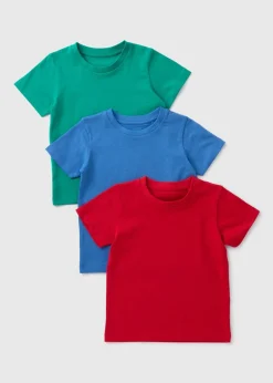3 Pack Boys Multicolour T-Shirts (1-7yrs)