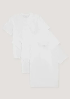 3 Pack Essential White T-Shirts