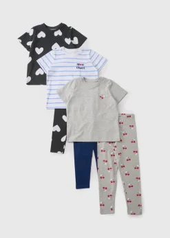 3 Pack Girls Multicolour Cherry Pyjama Sets (7-13yrs)