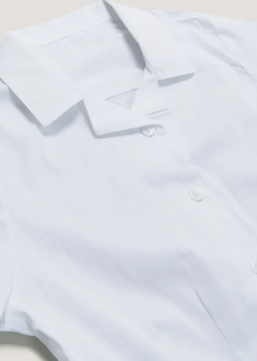 2 Pack Girls White Bow Pocket Shirts (4-13yrs)