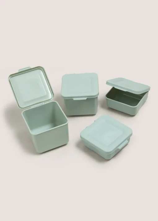 4 Pack Green Snack Pots