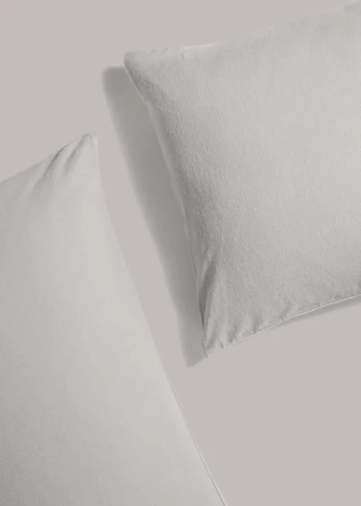 2 Pack Grey Cotton Housewife Pillowcase