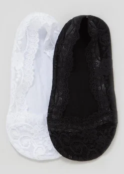 2 Pack Lace Invisible Socks
