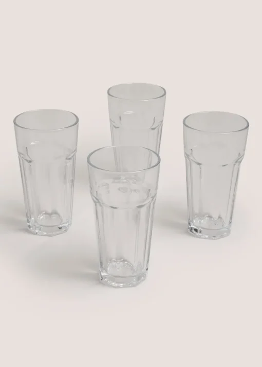 4 Pack Long Glass Tumblers