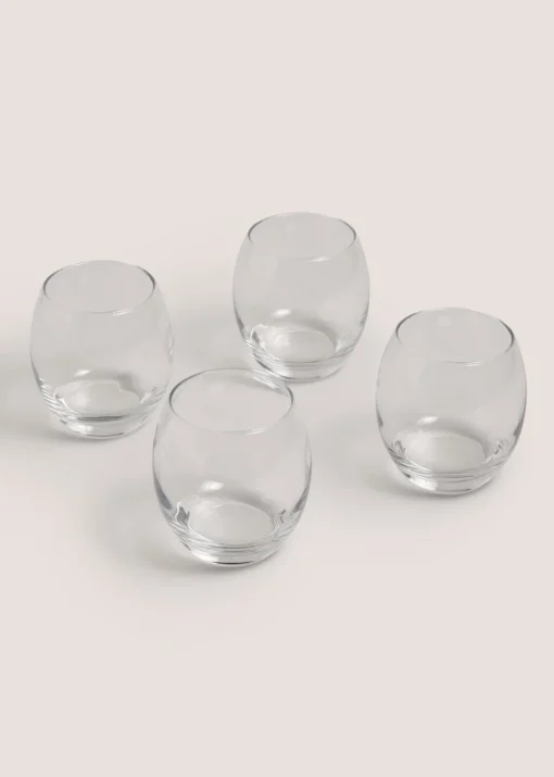 4 Pack Long Glass Tumblers