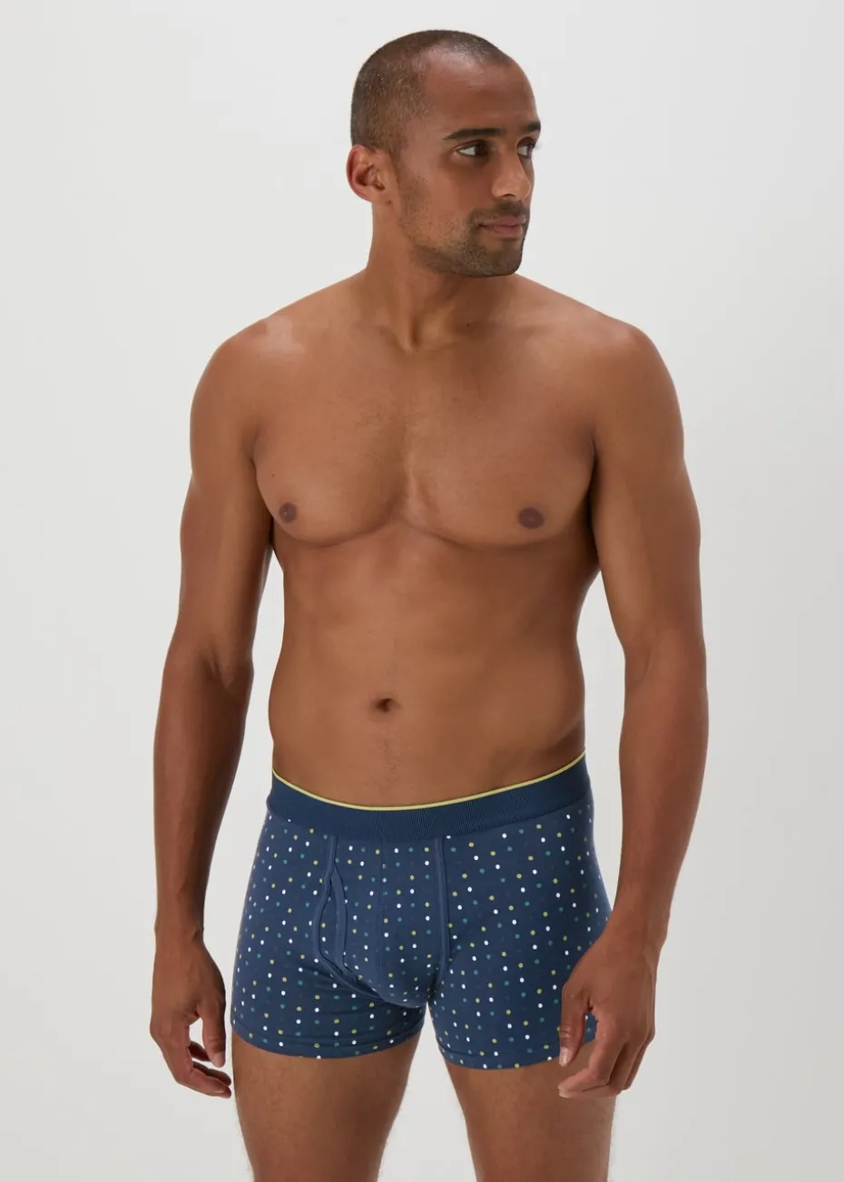 3 Pack Multicolour Patterned Keyhole Boxers