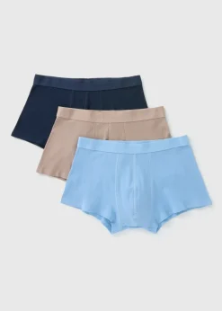 3 Pack Multicolour Ribbed Hipsters