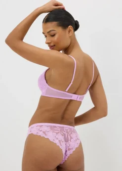 3 Pack Multicoloured Lace Brazilian Knickers