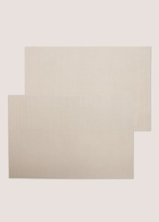 2 Pack Neutral Textured Placemats
