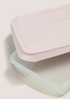 4 Pack Pink Food Containers