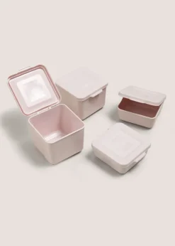 4 Pack Pink Food Containers