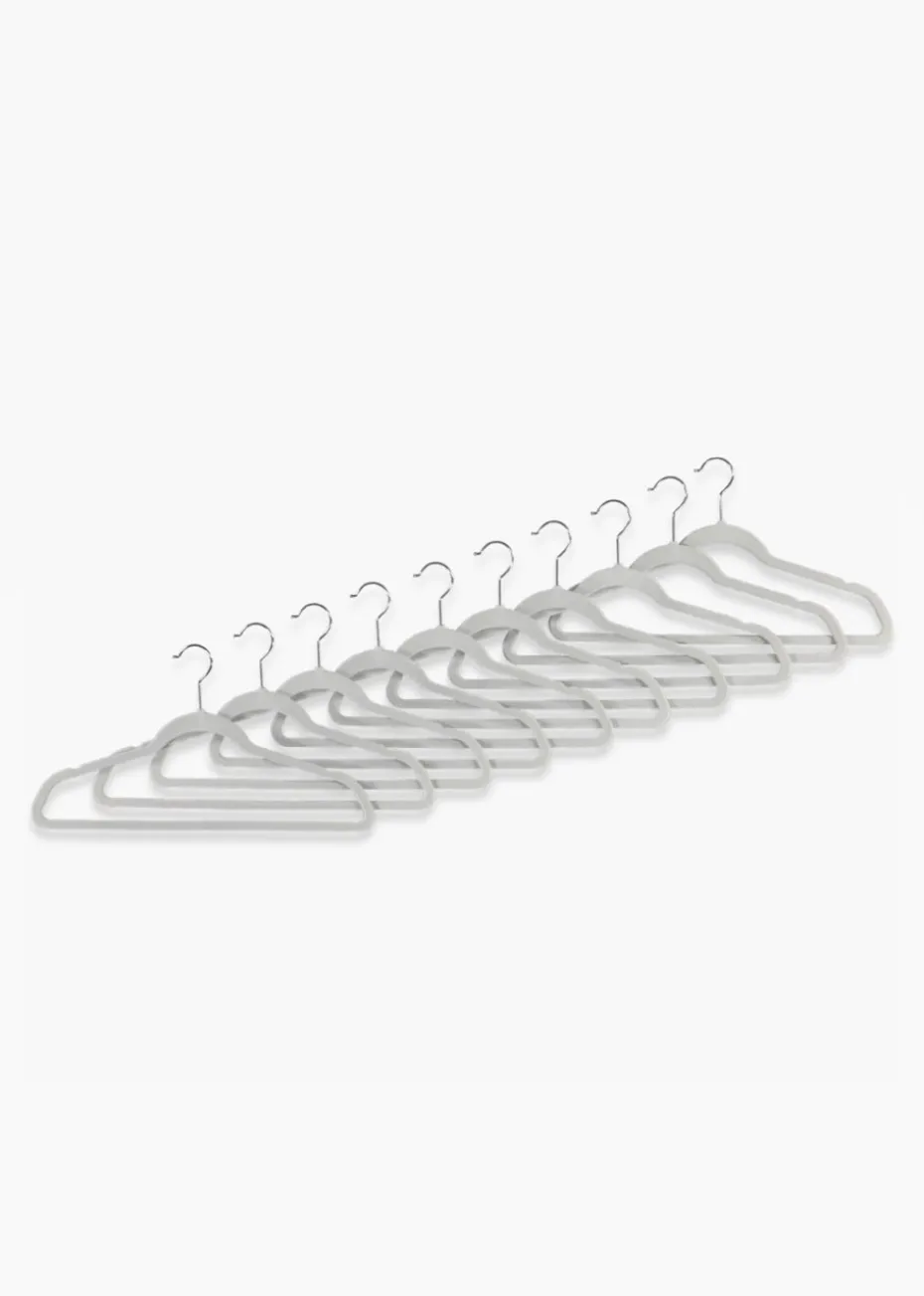 10 Pack Velour Hangers (45cm x 24cm)