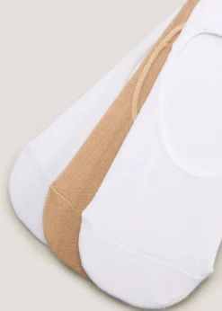 3 Pack White & Nude Footsies