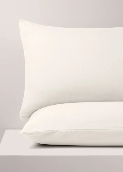 2 Pack White Cotton Housewife Pillowcases