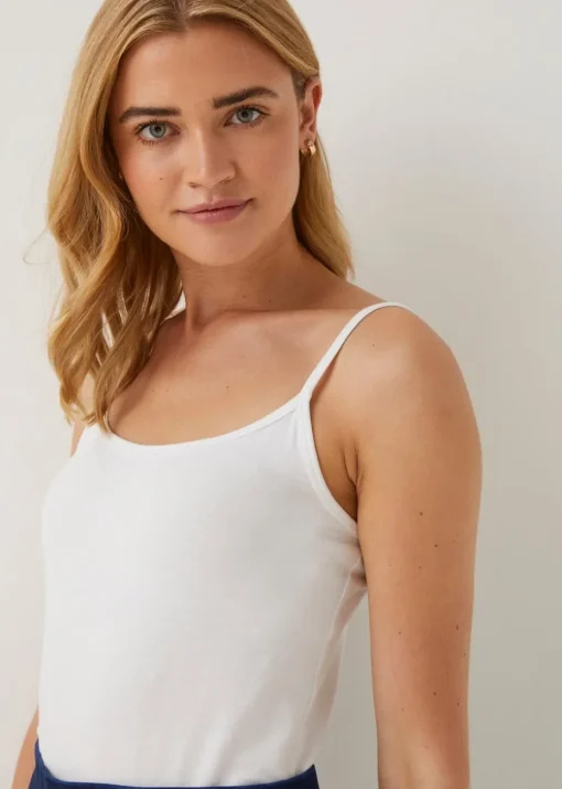 3 Pack White Essential Cami Tops