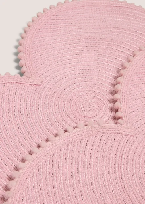 4 Pack White Heart Cork Placemats