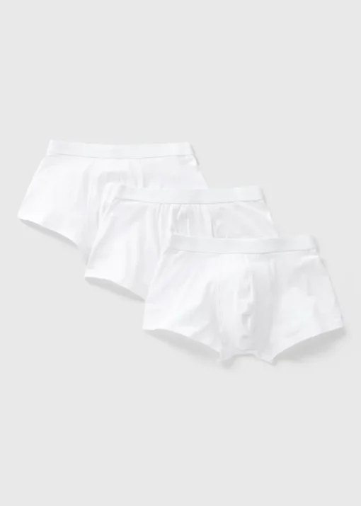 3 Pack White Hipster Boxers