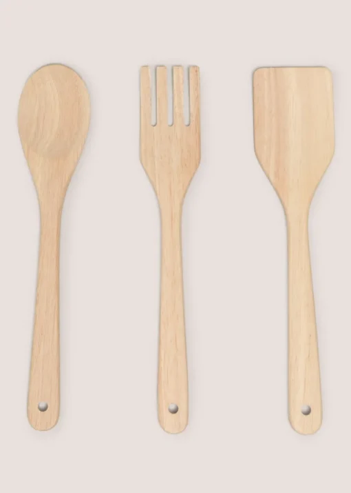3 Pack Wooden Utensil Set