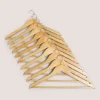 20 Piece Natural Wooden Hangers