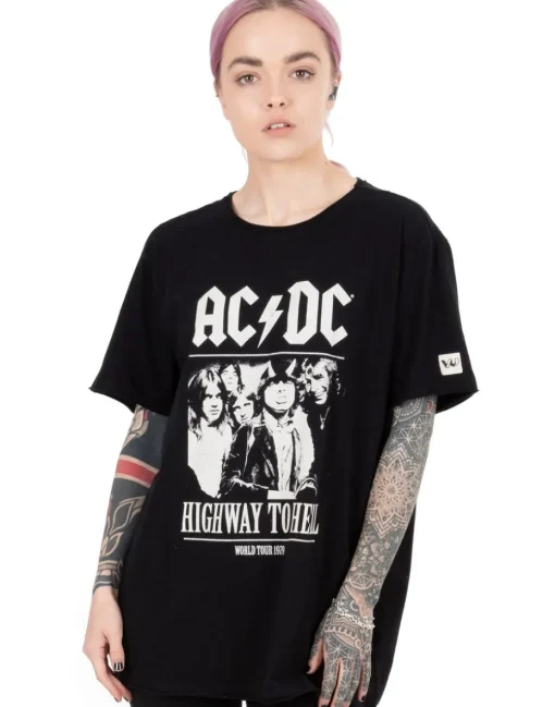 AC/DC Unisex Black Band Members T-Shirt