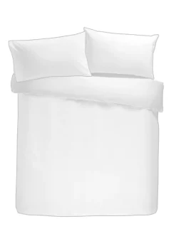 Appletree 200 Thread Count Plain Dye White Duvet Cover Set