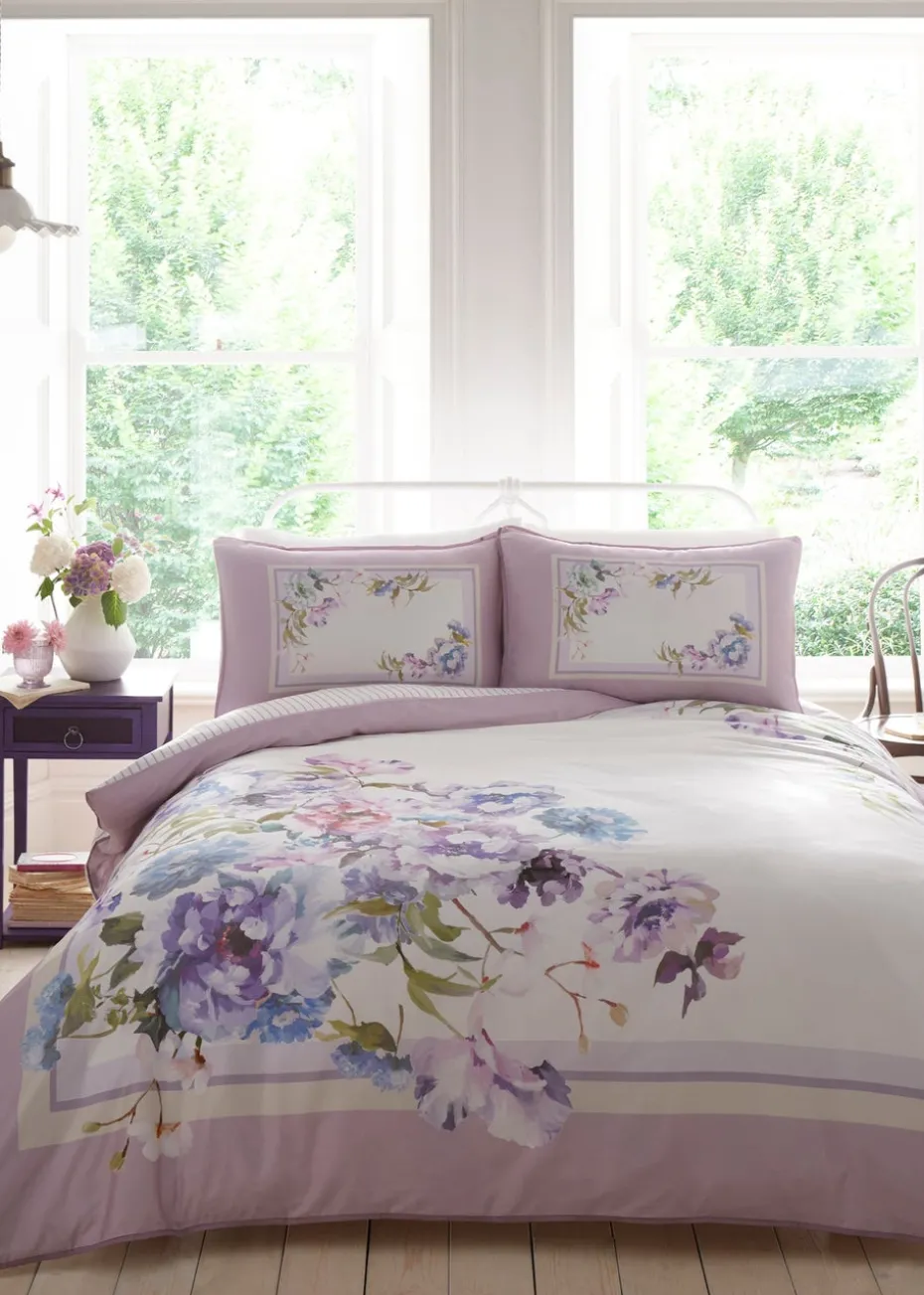 Appletree Heritage Arley Sateen Lilac Duvet Cover Set