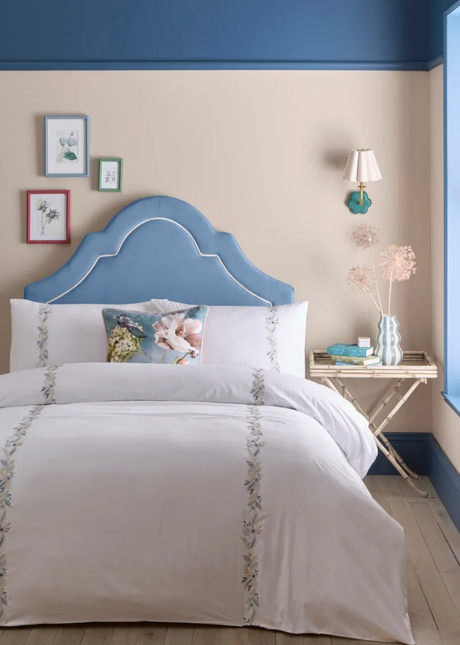 Appletree Heritage Julianna Embroidery White Duvet Cover Set