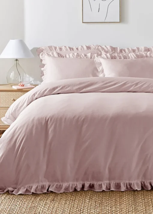 Appletree Loft Cassia Frill Lavender Duvet Cover Set