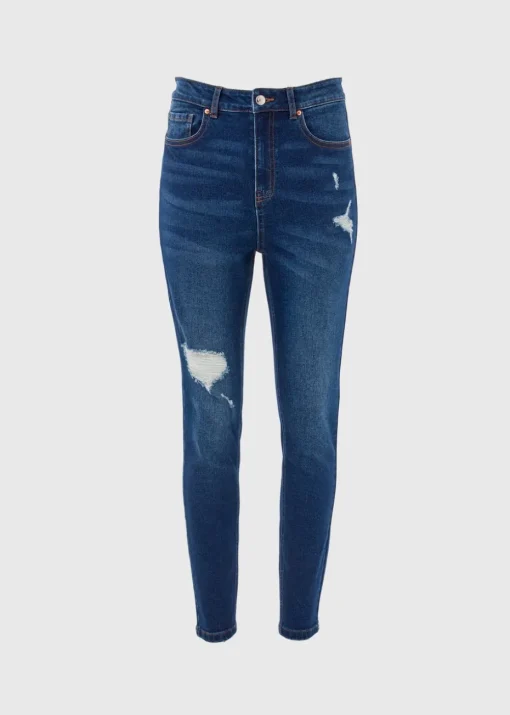 April Mid Wash Ripped Skinny Jeans