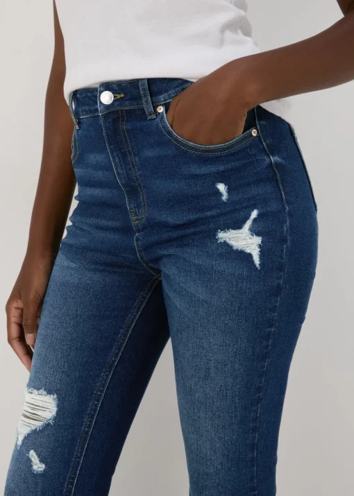 April Mid Wash Ripped Skinny Jeans