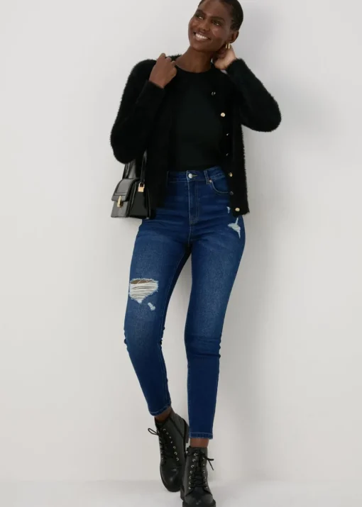April Mid Wash Ripped Skinny Jeans