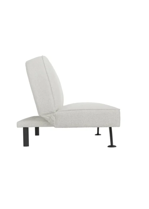Aura Napoleonville Ivory Boucle/Matte Black Sofa Bed