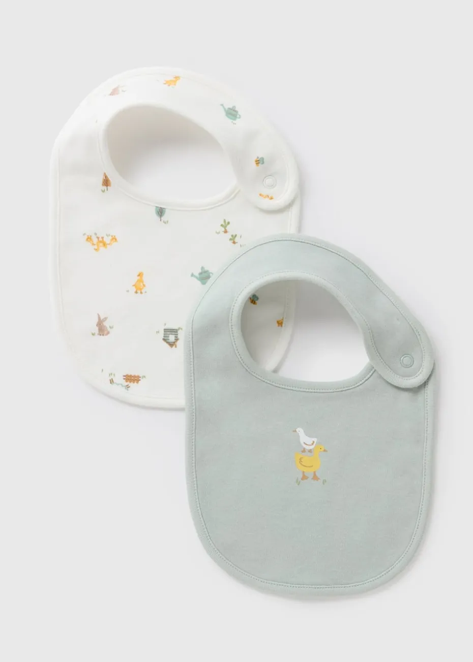 Baby 2 Pack Grey Bibs