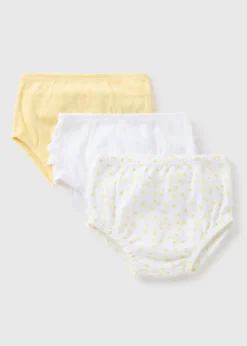 Baby 3 Pack Lemon Frill Knickers (Newborn-23mths)