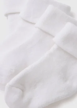 Baby 4 Pack White Terry Tot Socks (Newborn-12mths)