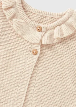 Baby Beige Frill Knitted Cardigan (Newborn-23mths)