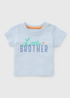 Baby Blue Little Brother T-Shirt (Newborn-23mths)