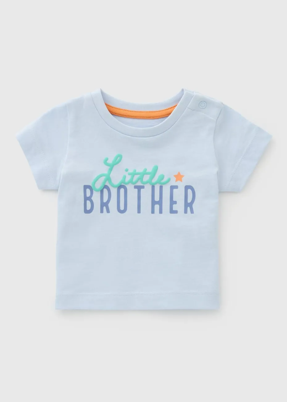 Baby Blue Little Brother T-Shirt (Newborn-23mths)