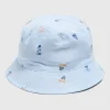 Baby Blue Reversible Nautical Bucket Hat (Newborn-24mths)