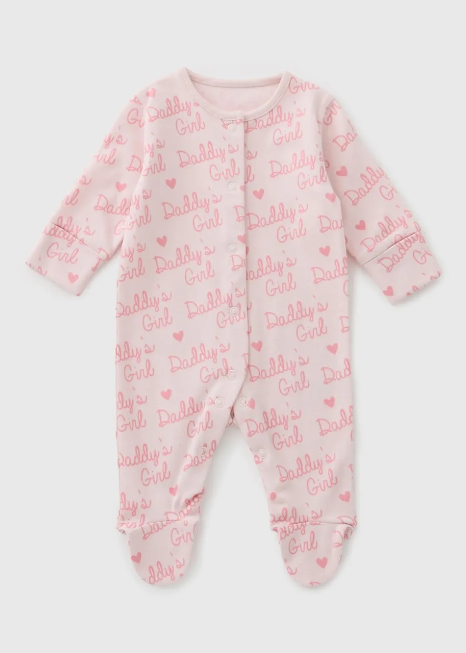 Baby Cream Daddy's Girls Sleepsuit (0-23mths)