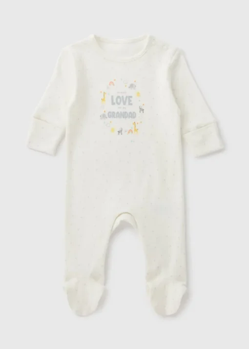 Baby Cream Grandad Sleepsuit (Newborn-18mths)