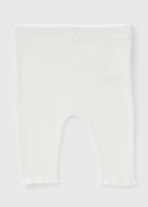 Baby Cream Ribbed Leggings (Newborn-23mths)