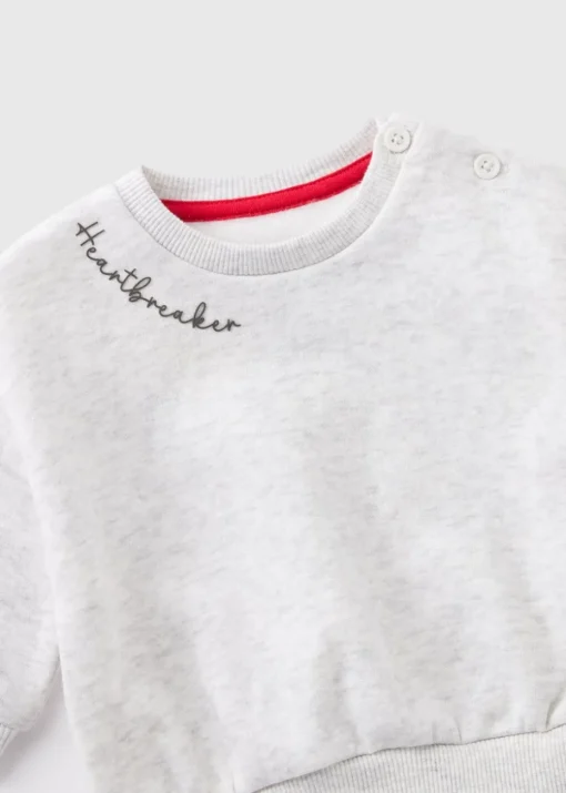 Baby Grey Heartbreaker Sweatshirt (Newborn-23mths)